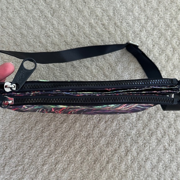 Kipling Crossbody/Shoulder Bag Splash Rainbow Abstract Print Black/Multi NWT - Picture 5 of 16